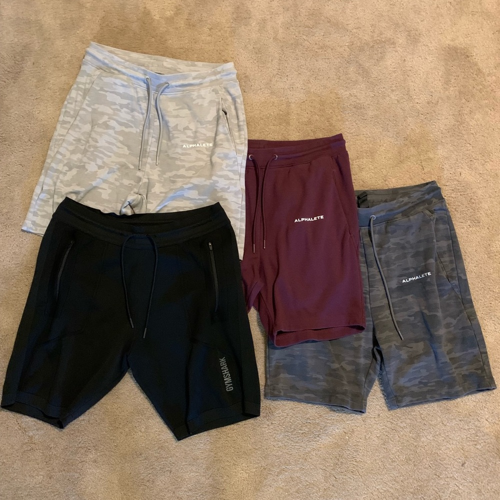 Mens Alphalete and Gymshark shorts